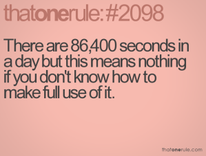 86,400 seconds in a day